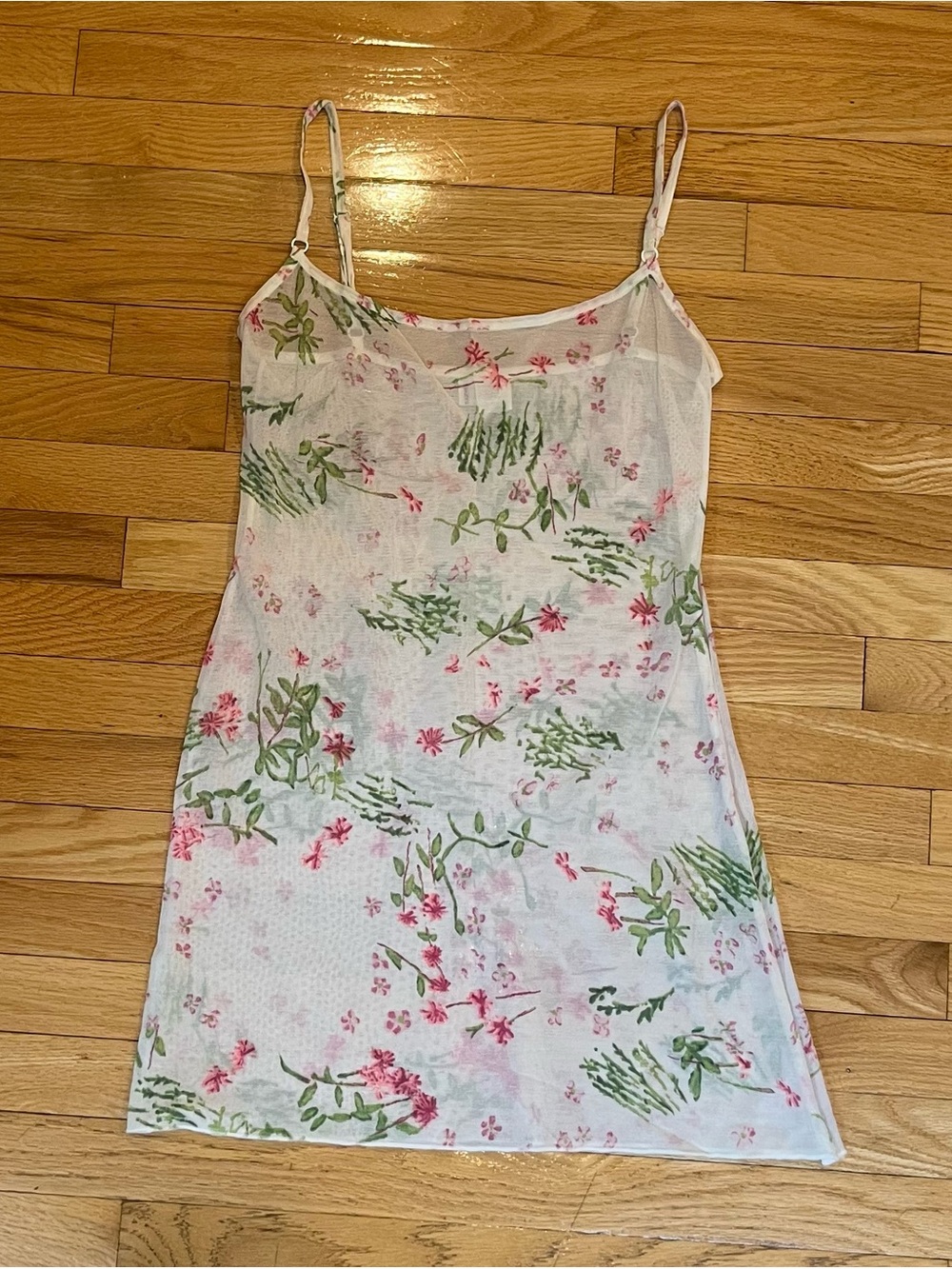 Vintage 1990s Capucine Puerari sheer mesh chemise slip dress | Made in France